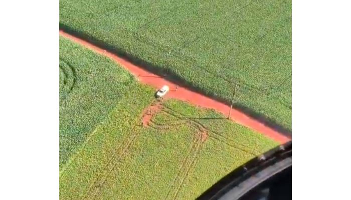 Helicóptero da PMPR localiza em Cascavel suspeitos de latrocínio em Santa Catarina